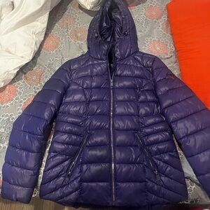 Guess Women's Purple Puffer Jacket